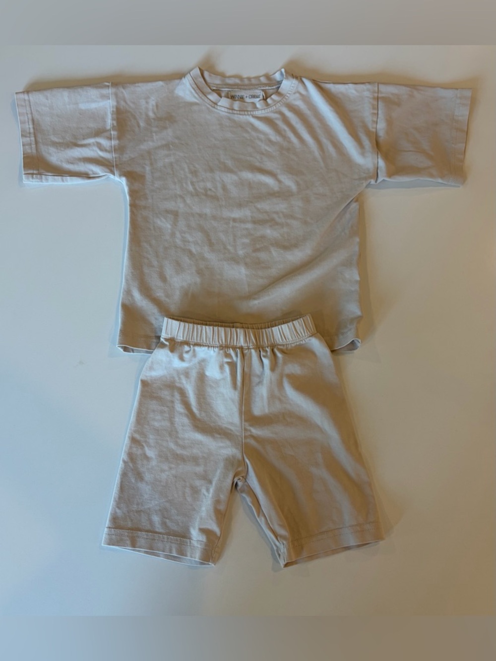 Winnie and Crew beige Short Set